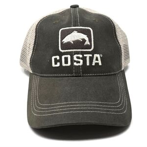 Costa Fishing Snapback Trucker Hat Gray Cream